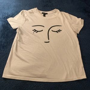 Classic white graphic t shirt